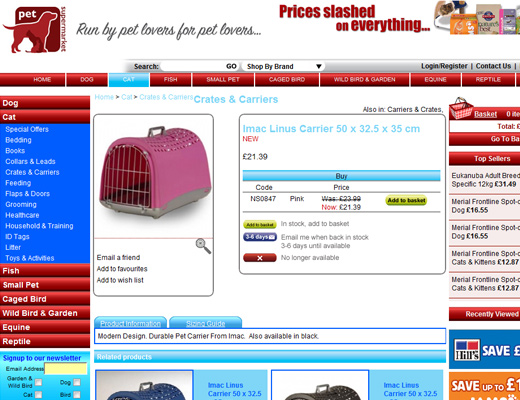 Imac Linus Carriers from Pet Supermarket